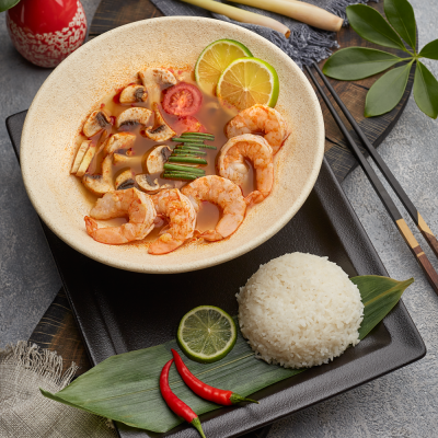 Tom-Yum with shrimps