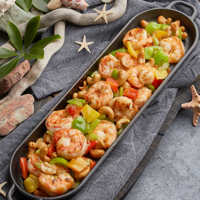 Креветки с орехом кешью